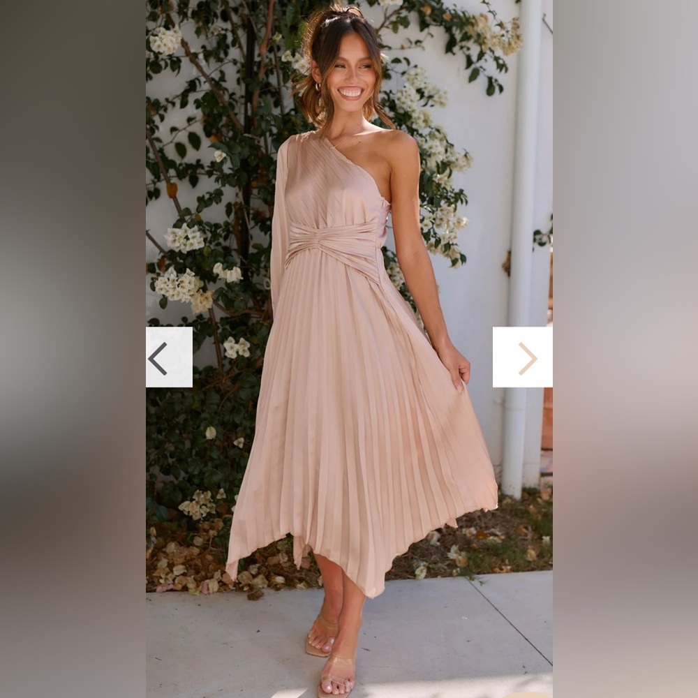 NWT Billy J Elegant One-Shoulder Dress - Picture 5 of 12